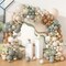 173Pcs Dusty Green Nude Balloon Arch Garland Kit, Blush Cream White Sand Avocado Green Brown Gold Confetti Balloons for Neutral Baby Shower Gender Reveal Decorations